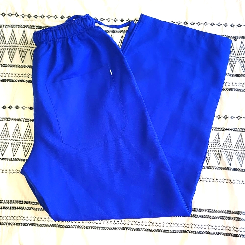 Blue Scrub bottom Unisex Petite